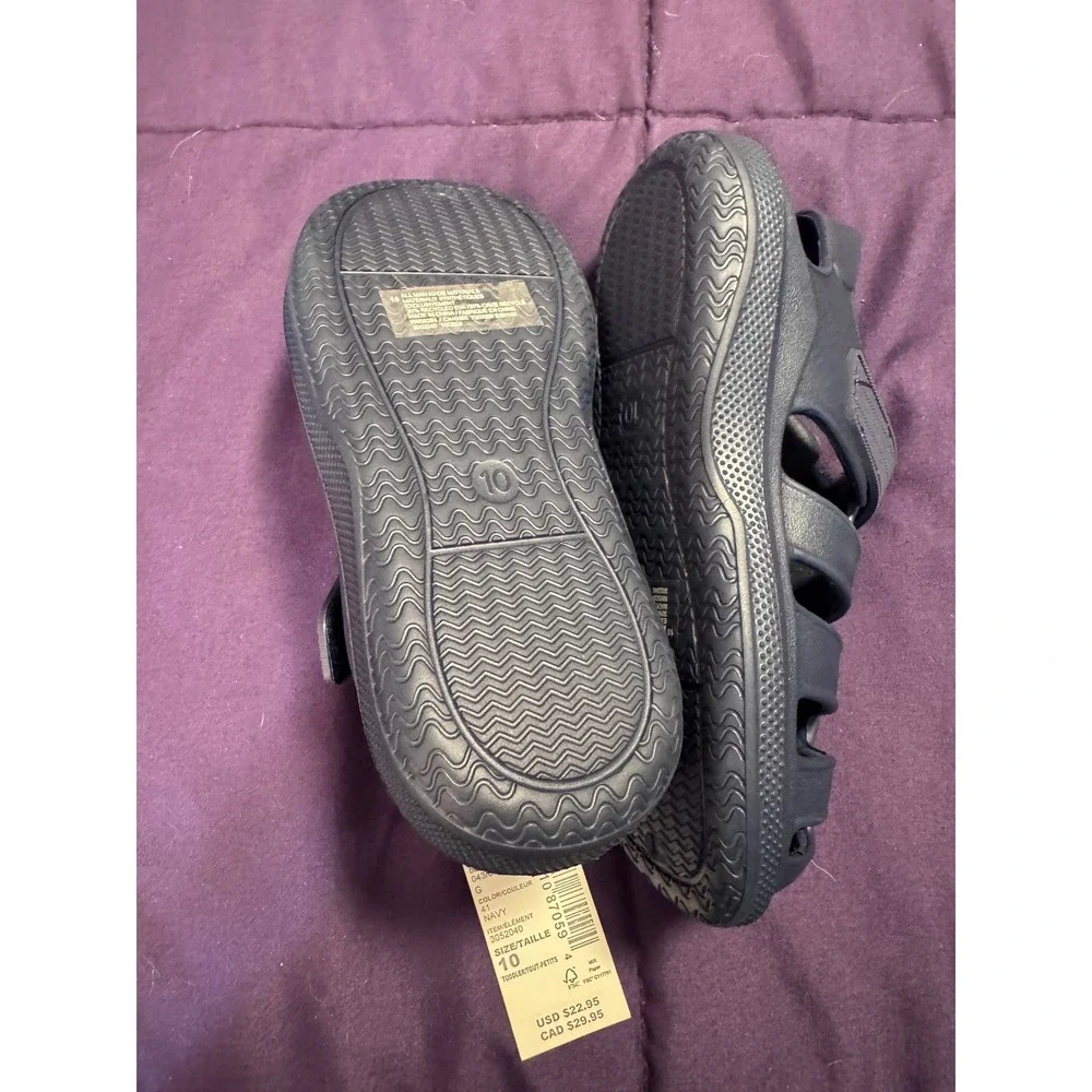 The Childrens Place Boys Navy Blue Fisherman Jelly Sandals Size 10 Toddler NWT